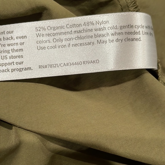 Eileen Fisher olive funnel neck pullover drawstring organic cotton blend jacket - Picture 6 of 9